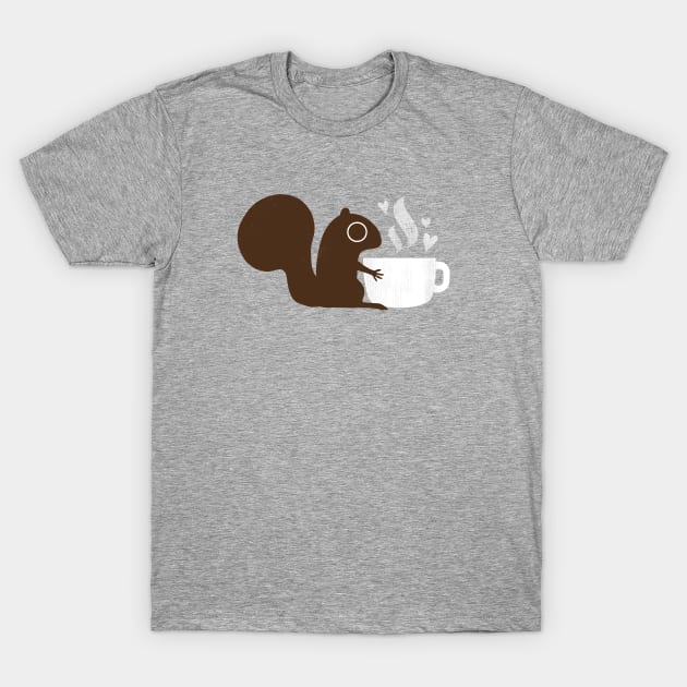 Squirrel Loves Coffee T-Shirt by Coffee Squirrel